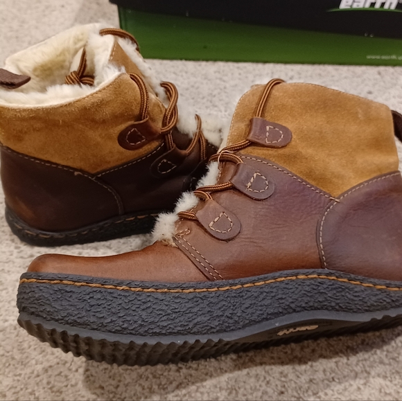 Earth Igloo Leather Sandstone Eclipse Lace Up with box Women's Size 7.5B - Picture 5 of 11